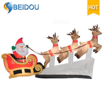 Décorations géantes Christmas Inflatable Sleigh Outdoor Inflatable Christmas Sleigh